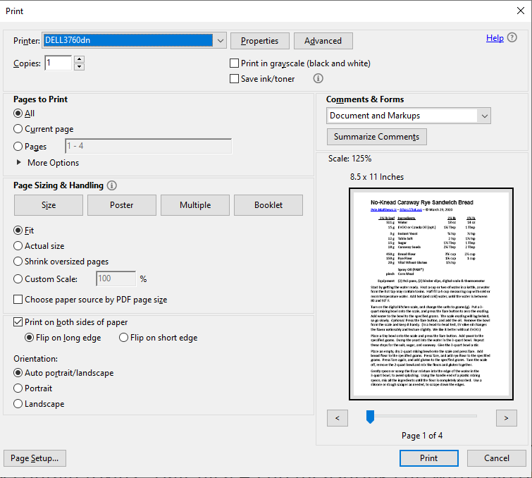 [(IMAGE) Dell 3760-PS Multiple, 2 pages per sheet, print both sides]