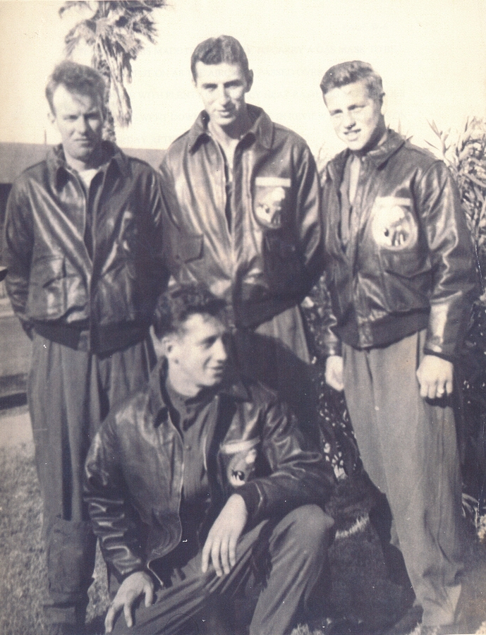 1943-04-12 Sporting our first leather flight jackets, MacDill Field, Tampa FL.jpg