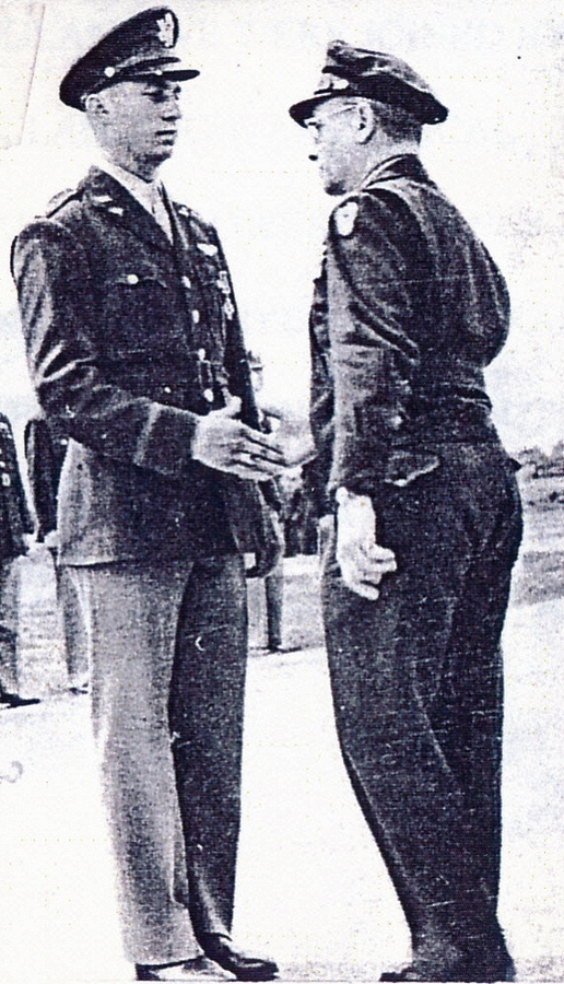 1944-10 Capt William Schulte receives DFC from Gen Anderson.jpg