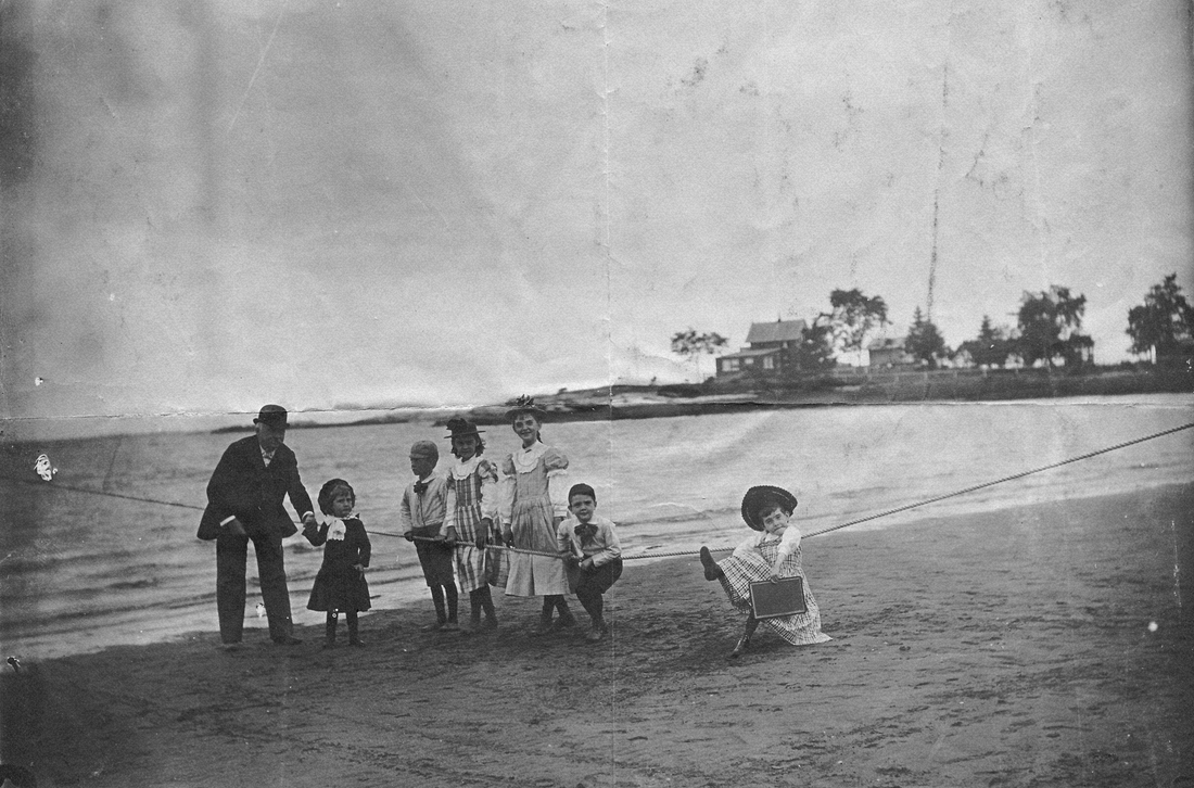 092 William Hyland, Ed Hyland, Frank Cox; Dora, Grace, William & Florence Hyland.jpg