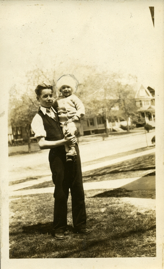 1930~ Harry & Cousin Gloria Stahl.tif