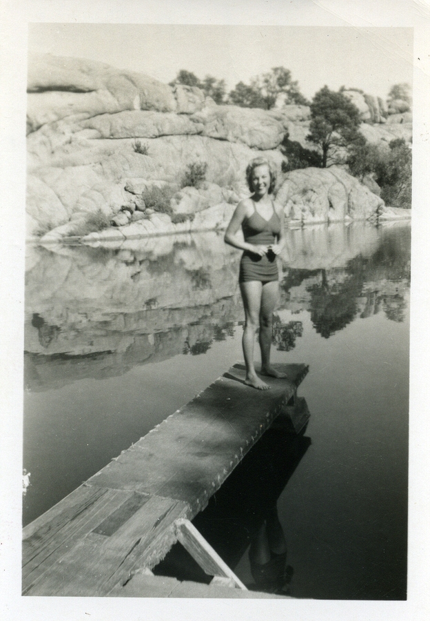 1947~ Velma at wonderful swimming hole, Prescott AZ.jpg