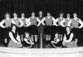 1961-06~ Karen & Doreen Hagerman, Mascots with Cheerleaders.jpg