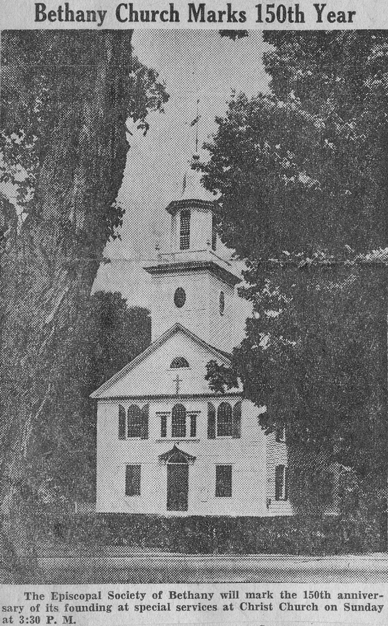 1950-10-13 Across the street from where Mary (Stevens) & Timothy Fowler III were married; Christ Church 150 years, Bethany CT.jpg