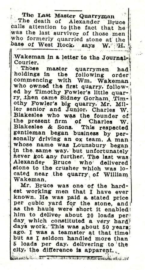 1950-10-23 1 [1900~] Alexander Bruce, the last Master Quarryman, Fowler-Blakeslee quarries, West Rock CT.jpg