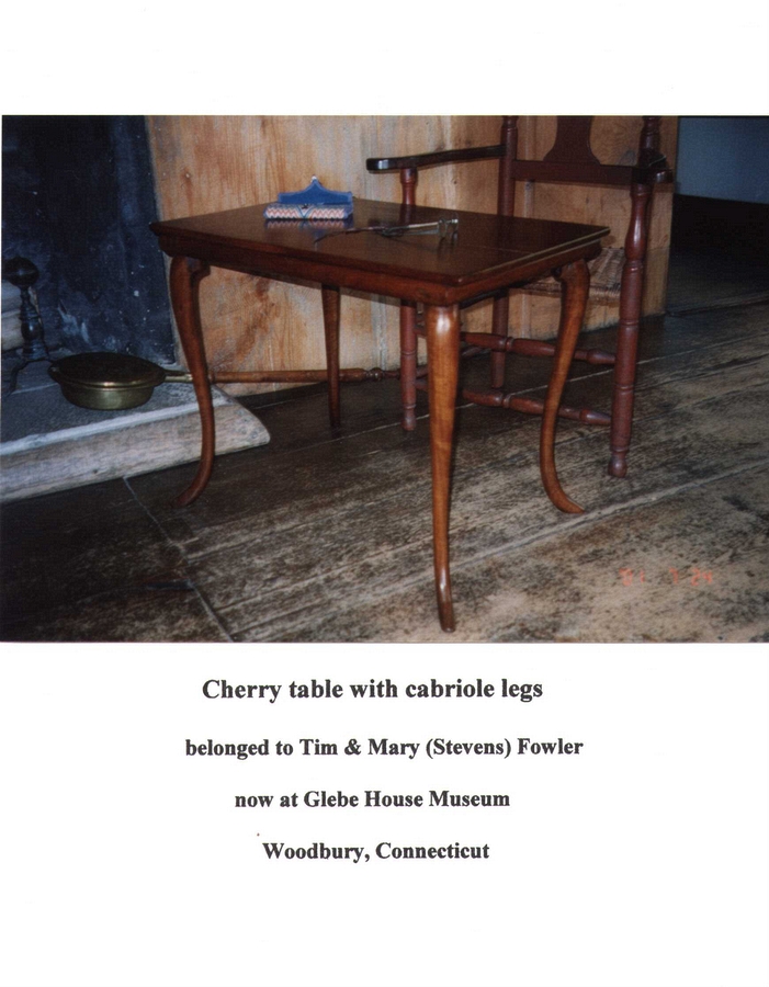 2010~ Cherry table with cabriole legs, Glebe House Museum.JPG
