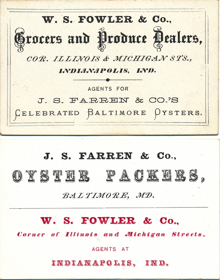 1868~ 3 Celebrated Baltimore Oysters, Indianapolis IN.jpg