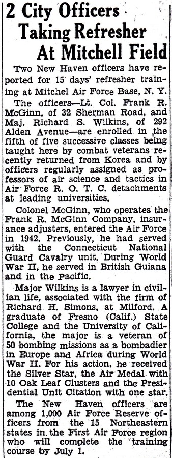 1952-06-20 Maj Richard Shannon Wilkins taking refresher training.jpg