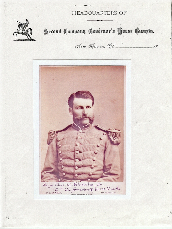 1880~ Major Charles W Blakeslee Jr, Second Company, Governor's Horse Guard, New Haven CT.jpg