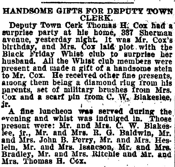 1903-02-04 Party for Thomas H Cox.jpg