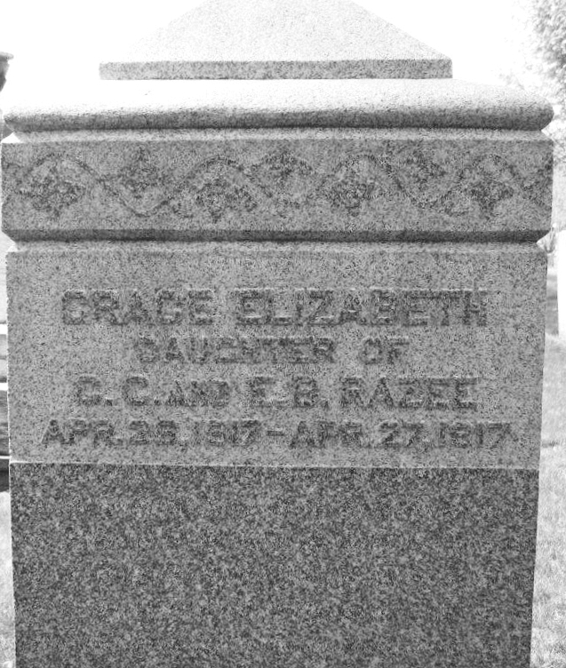 Grace Elizabeth Razee (1917-1917, side of large Blakeslee stone).jpg