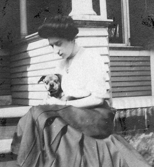 1911~ Ethel Baldwin with Roxy & Harry's dog.jpg