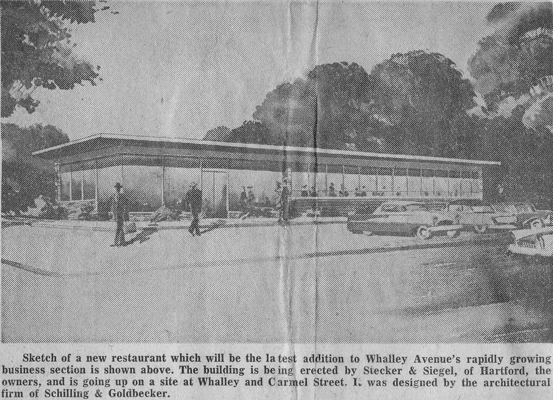 1957~ New Chicken Ranch restaurant, apparently at 311 Whalley Ave, New Haven.jpg