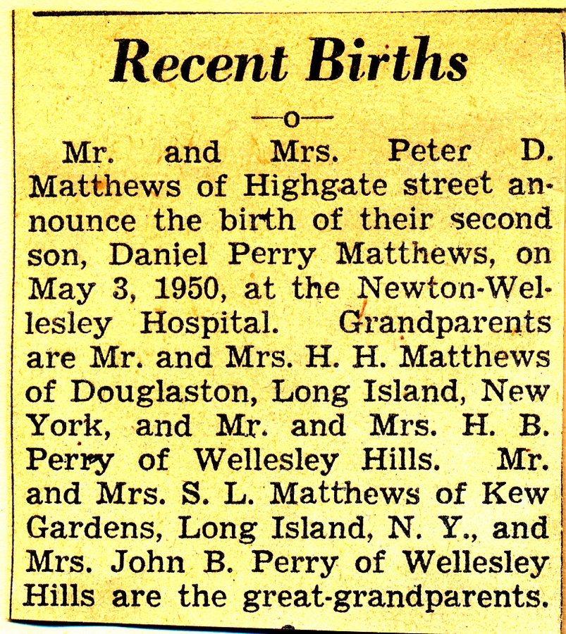 1950-05-03 1 Daniel P Matthews (Needham Chronicle Thu May 11).jpg