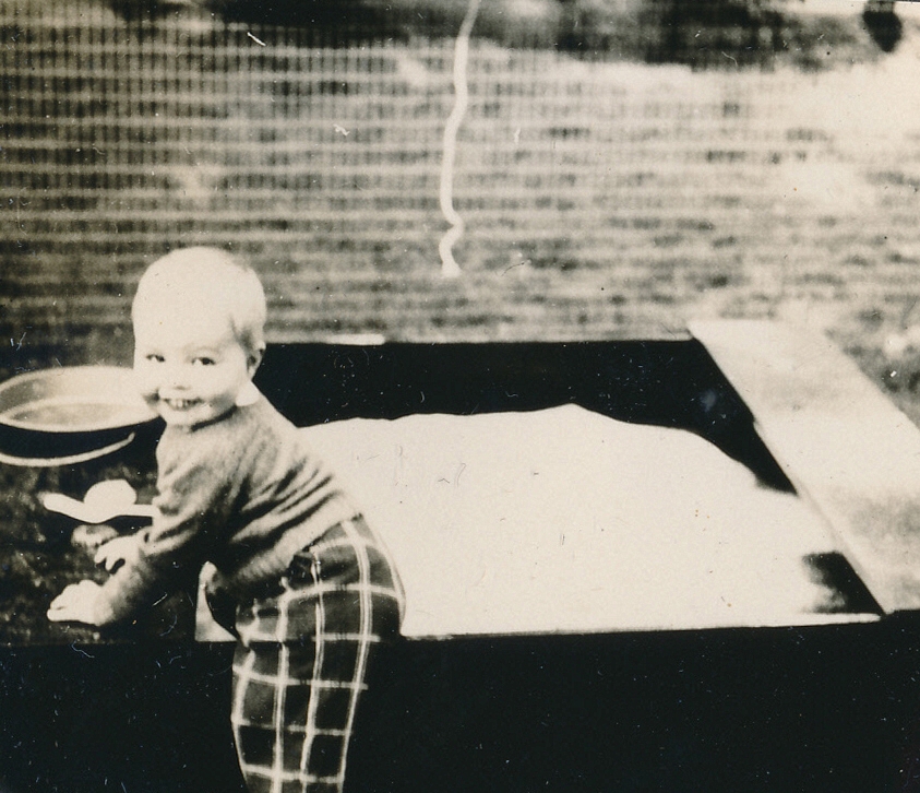 1950-06-13 3 HBD Pete Jr - sandbox a gift from Ped.jpg