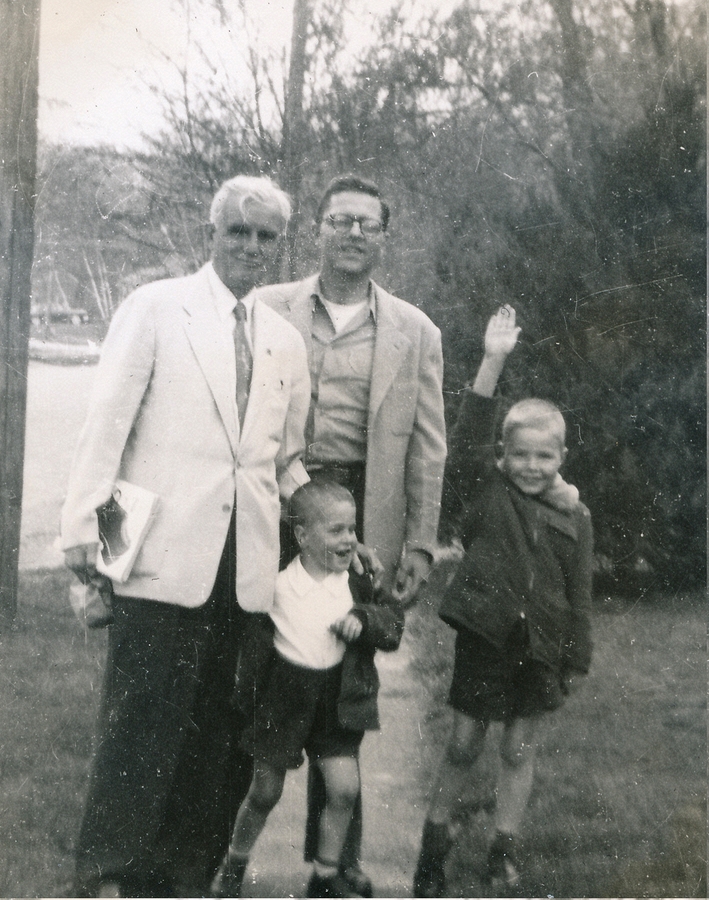 1954-04~ 2 Hilliard, Dan, Pete & Pete Jr.jpg
