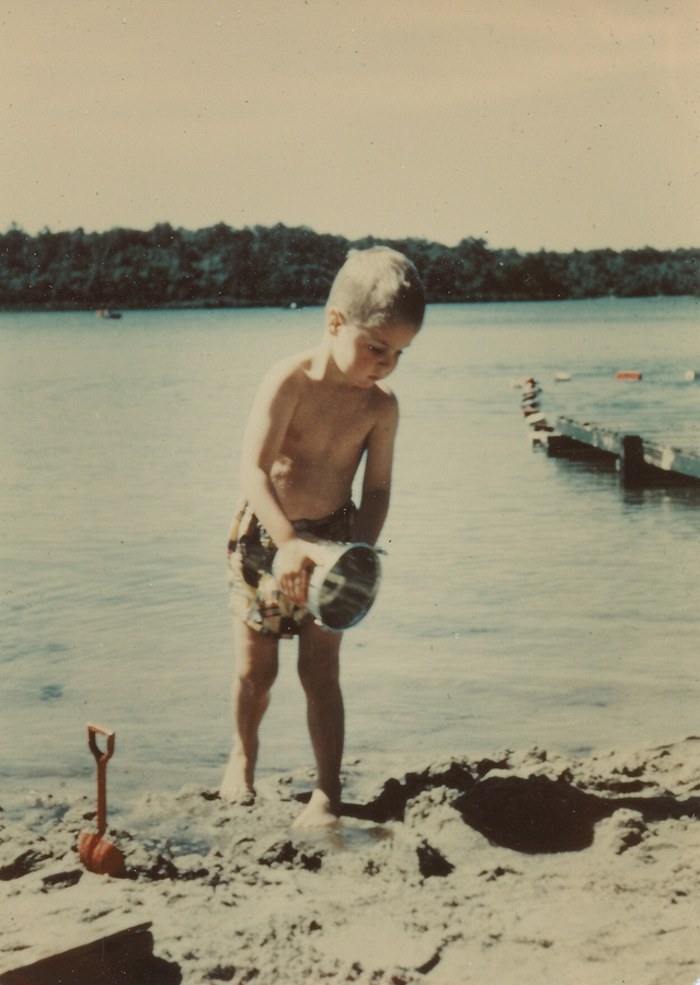 1954-06-28~ 2 Dan, pond near Weare NH.jpg