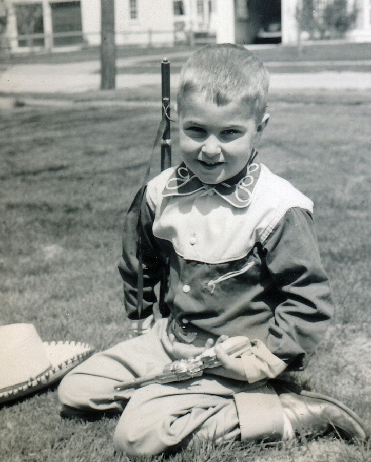 1955-05-03 0 Dan's birthday outfit, new rifle & pistol.jpg