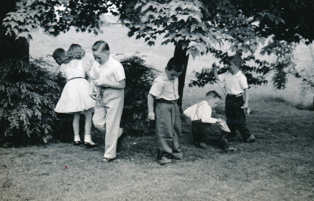 1955-06-13 2 Steve Turbayne, Diane Murphy, David Koldenborg, David Hoyt, Ronny Stitt, Dan; Peanut Hunt (HBD Pete Jr).jpg