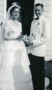 1955-06-18 3 Roberta (Haskell) & Dave Crocker; reception at Haskel's house.jpg