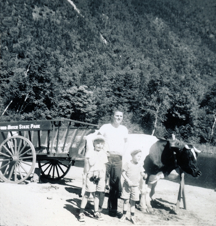 1955-08 09 Pete Jr, Pete & Dan; Crawford Notch State Park, NH.jpg