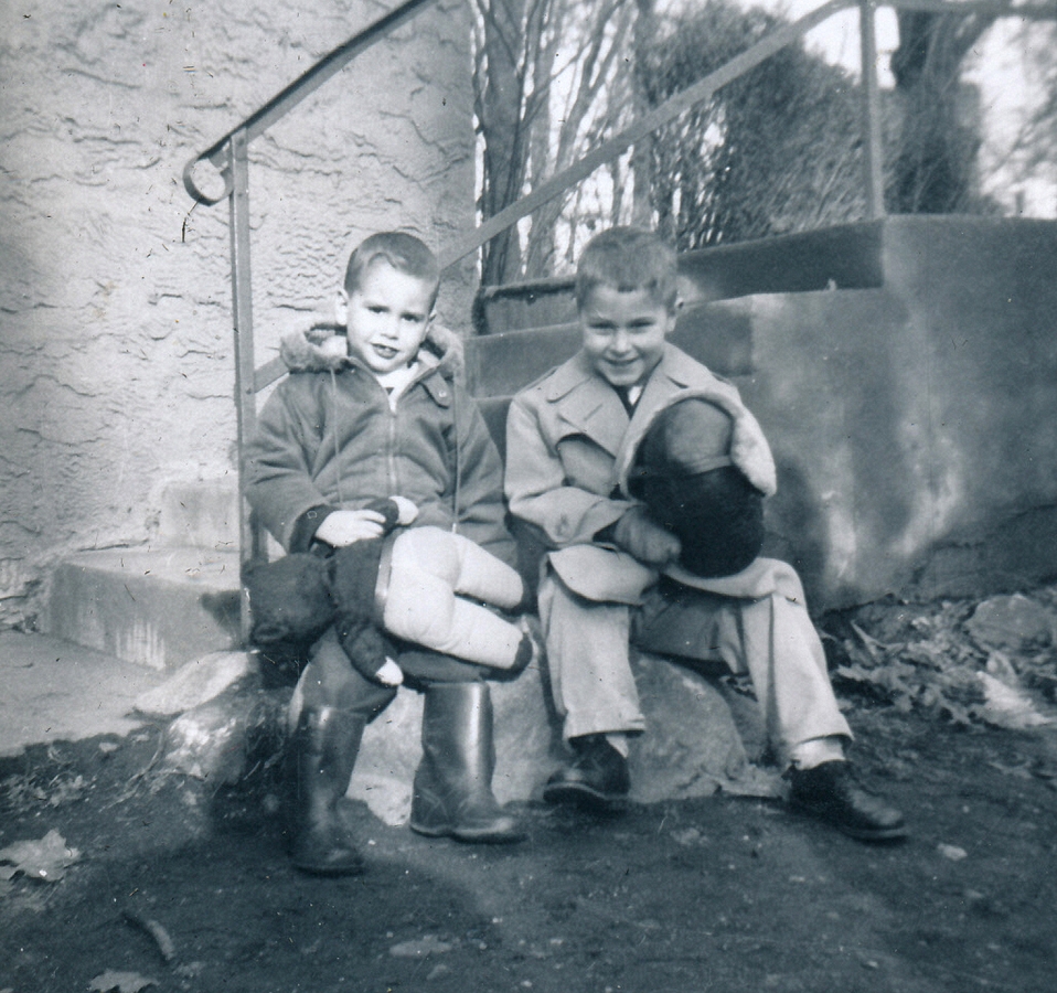 1956-01 2 Cousins Bob Jr & Dan; Douglaston NY.jpg