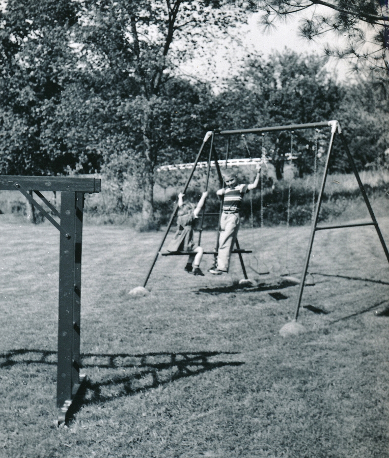 1957-05-27 2 Judy & Dan; Memorial Day, Perry home, Sudbury MA.jpg