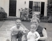 1958-06 1 Pete Jr, Rosty Moir, Andrea & Doris, 5 Alden RD, Wellesley.jpg