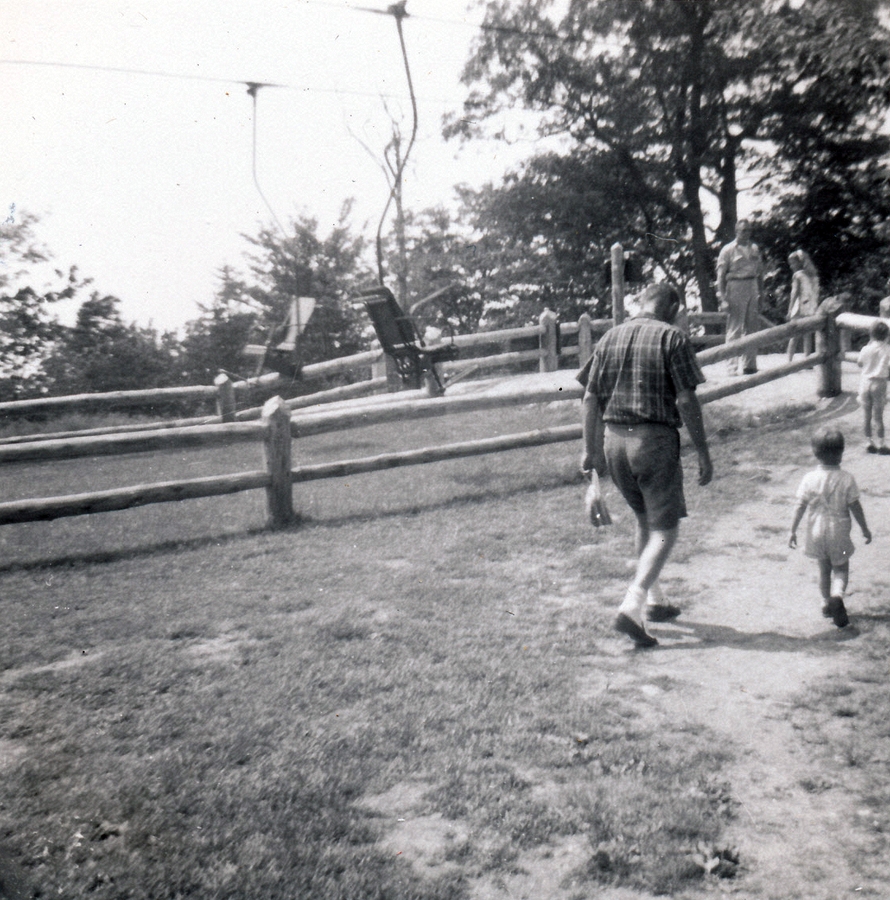 1959-08-early 4 Pete Sr & Andrea; in front of chair lift, on top of Mt Sunapee.jpg