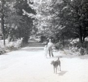 1959-08-early 7 Dusty, Andrea & Dan; almost ready to leave the house in Weare NH.jpg