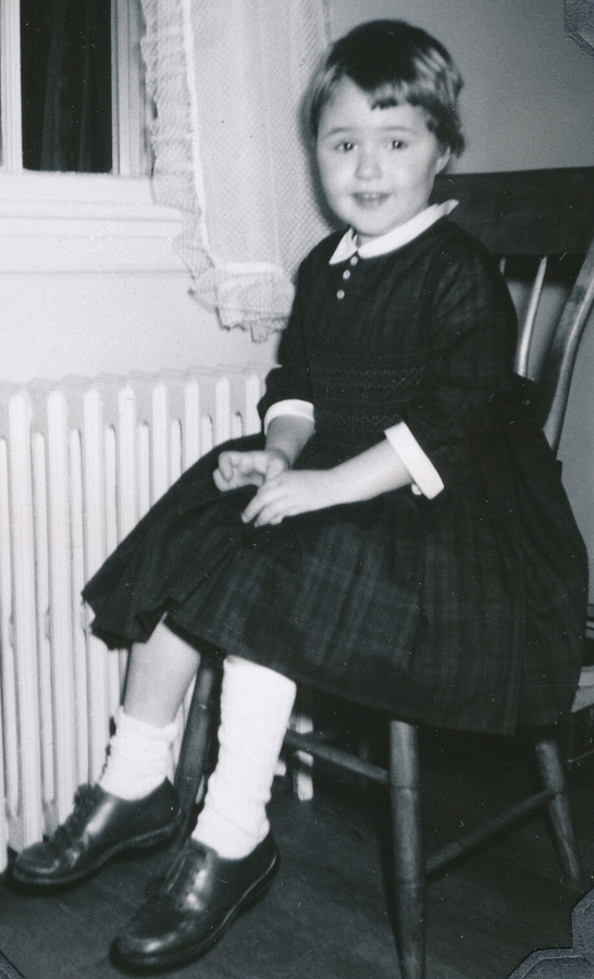 1960-11-06 1 Black Watch smocked gingham - Andrea is 4!.jpg