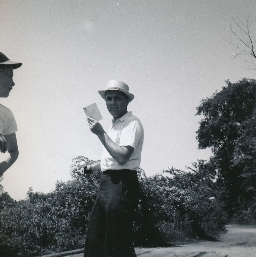 1961-07 07 Pete Jr & Pete, Stow-A-Way Golf Course, Stow MA.jpg