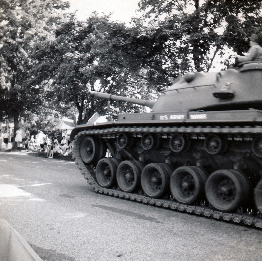 1961-07-04 2 Tank at big parade, celebrating 250 years (1711-1961), Needham MA.jpg