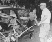 1961-08-10~ 11 Pete Jr & Pete getting ready to play, Tarratine Golf Club, Islesboro ME.jpg