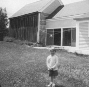 1961-08-11~ 08 Andrea, patio and barn (which needs repairs!), Islesboro, ME.jpg