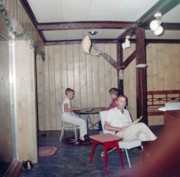 1961-09-03~ 04 Pete Jr, Dan & Pete; pyjama time in playroom, Islesboro ME.jpg