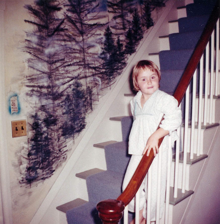 1961-09-03~ 09 Andrea & mural 'JLC for WHC - March 1959', Islesboro ME.jpg