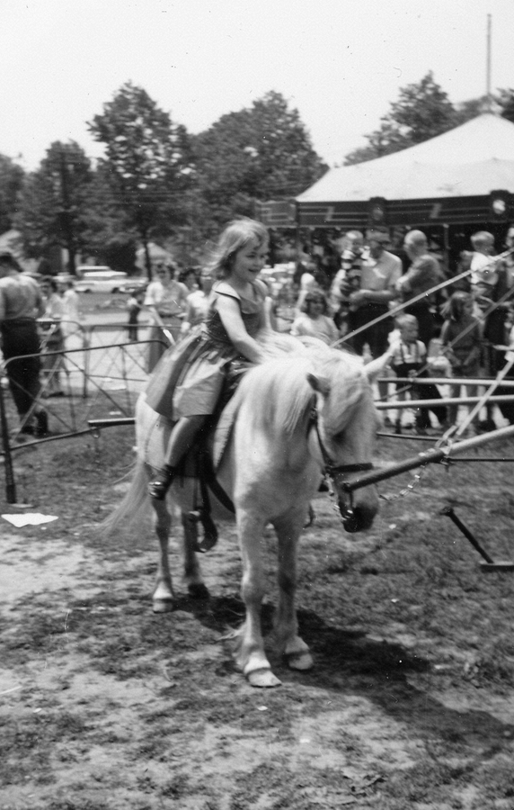 1962-05 06 Andrea, after the parade, Harris School Fun Day.jpg
