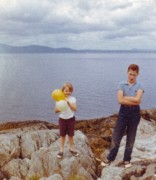 1962-08 1 Andrea & Dan, Islesboro Ferry Landing.jpg