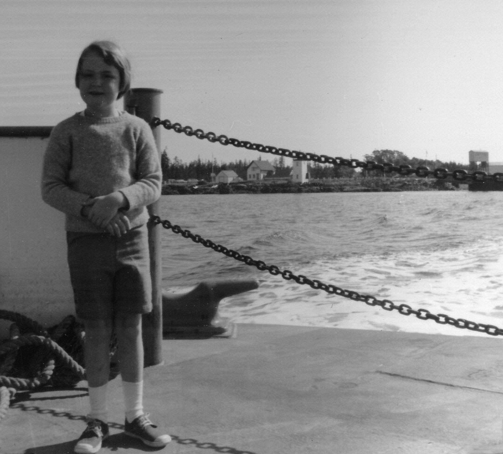 1963-08 17 Andrea on ferry leaving Islesboro, day trip to mainland.jpg