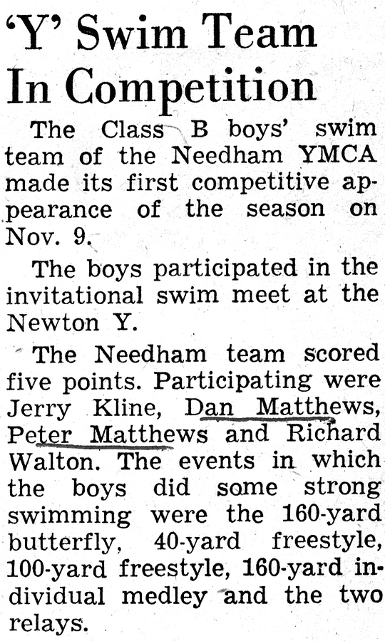1963-11-09 Jerry Klein, Dan & Pete compete in first swim meet .jpg