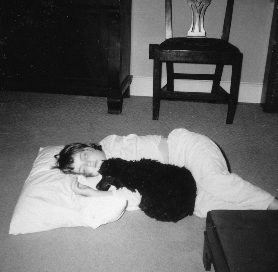 1964-02 4 Andrea & Cinder on living room floor.jpg