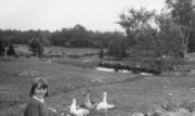 1964-09 1 Andrea next to Red Barn Gift Shop; girls-only trip to mainland.jpg