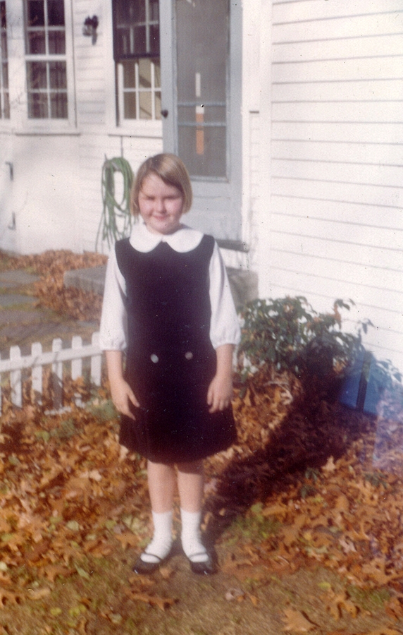 1964-10~ 1  Andrea in her new 'best dress', back yard, Needham MA.jpg