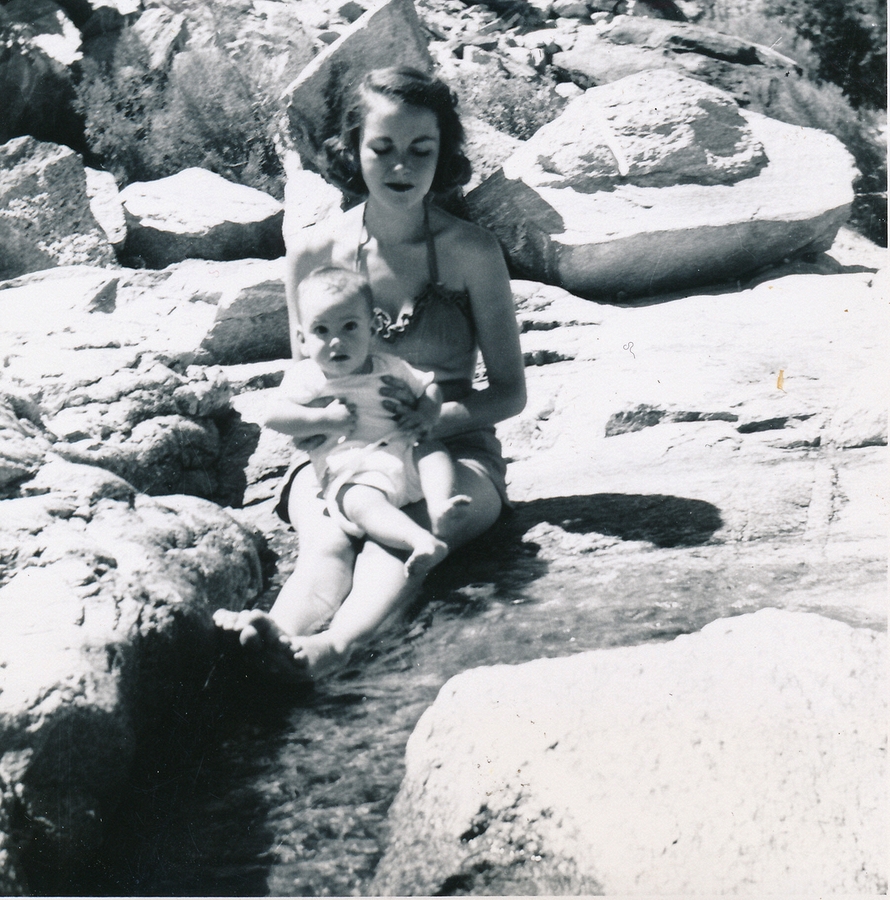1952-05 1 Jane & Deuce (Bob Jr), Sabino Canyon.jpg