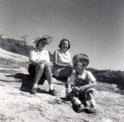 1954-10-10~ 1 Til, Jane & Bob Jr; up Mount Lemmon.jpg