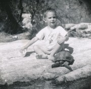 1954-11~ 4 Bob Jr & turtle, Tucson AZ.jpg