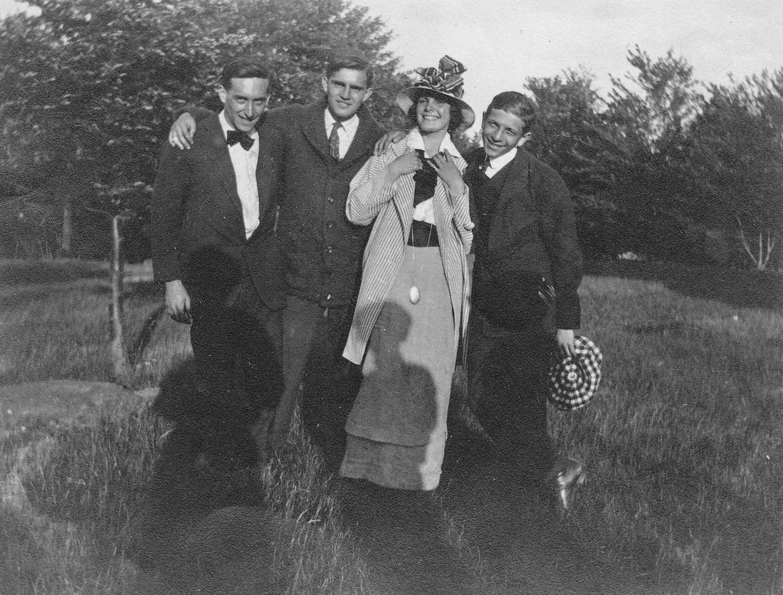 1915~ 3 Hilliard (second from left) & friends.jpg