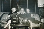 1950-02~ 2 Aunt Gussie, Grandpa Sam & Gussie's niece, Kew Gardens, LI NY.jpg