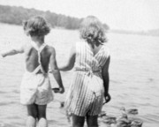 1940~ 2 Barbara & Jean Dennett, Bantam Lake CT.jpg